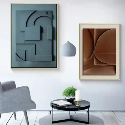 Black And White Abstract Texture 3d Geometry Art Painting On Canvas Prints Modern Minimal Wall Decor Sculptural Poster Pictures