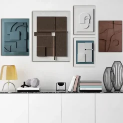 Black And White Abstract Texture 3d Geometry Art Painting On Canvas Prints Modern Minimal Wall Decor Sculptural Poster Pictures