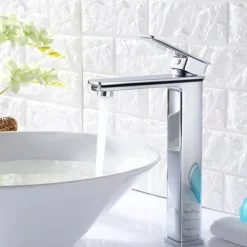 Black Bathroom Faucet Tall Single Handle Bathroom Vessel Sink Faucet Rv Lavatory Vessel Faucet Basin Mixer Tap Solid Brass/Matte Black