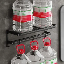 Black Bathroom Towel Rack Black Bathroom Storage Rack Toilet Bathroom Hardware Pendant Set Non Perforated Towel Rack