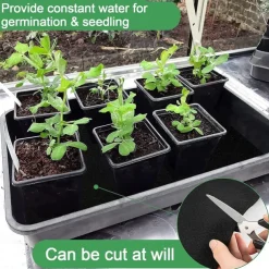 Black Capillary Mat for Automatic Plant Watering System - Ideal for Greenhouses, Hydroponics, and Indoor Potted Plant Germination Irrigation