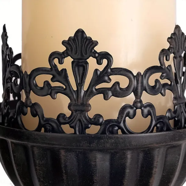 Black Vintage Candlesticks, Black Crown And Scepter Design Wall-Mounted, Perfect Decoration for Living Room, Courtyard, Bedroom, Staircase, Christmas, Halloween, Valentine's Day Gift 1PCS