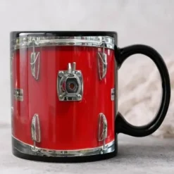Black Vintage Drum Mug, Funny Drumming Gifts, Christmas Gift for Drummer, Drumming Coffee Cup, Drumming Dad, Drummer Brother Tumbler Gifts, Drums 11oz