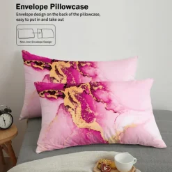 Black White Marble 3D Printed 3-Piece Set of Down Duvet Covers 100% Cotton for Hotels Bedrooms Guest Rooms Bedding Sets Comfy Sets