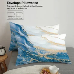 Black White Marble 3D Printed 3-Piece Set of Down Duvet Covers 100% Cotton for Hotels Bedrooms Guest Rooms Bedding Sets Comfy Sets