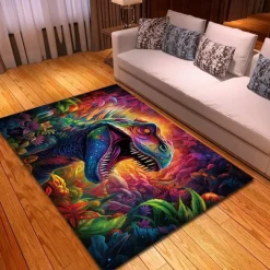 Blacklight Rug UV Reactive Glow in the Dark Area Rug Kitchen Mat Non-Slip Oil Proof Trippy Dragon Floor Mat Livingroom Rug Indoor Outdoor Mat Bedroom Decor Bathroom Mat Entrance Rug Door Mat