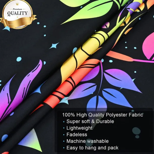 Blacklight Tapestry UV Reactive Glow in the Dark Glow Party Neon Tree of Life Mandala Psychedelic Trippy Misty Hanging Tapestry Wall Art Mural for Living Room Bedroom