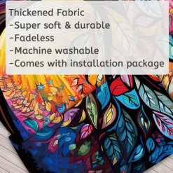 Blacklight Tapestry UV Reactive Glow in the Dark Glow Party Neon Tree of Life Mandala Psychedelic Trippy Misty Hanging Tapestry Wall Art Mural for Living Room Bedroom