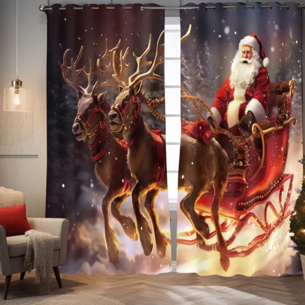 Blackout Curtain Drapes Farmhouse Grommet/Eyelet Barn Wood Door Curtain Panels For Living Room Bedroom Door Kitchen Window Treatments Thermal Insulated Room Darkening