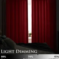 Blackout Curtain Drapes Velvet Farmhouse Grommet/Eyelet IKEA Series Curtain Panels For Living Room Bedroom Door Kitchen Window Treatments Thermal Insulated Room Darkening