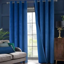 Blackout Curtain Drapes Velvet Farmhouse Grommet/Eyelet IKEA Series Curtain Panels For Living Room Bedroom Door Kitchen Window Treatments Thermal Insulated Room Darkening