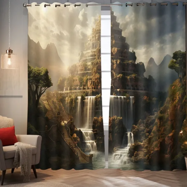 Blackout Curtains, Curtains for Bedroom Living Room Thermal Insulated Curtains, Window Treatments Patterned Drapes Panels
