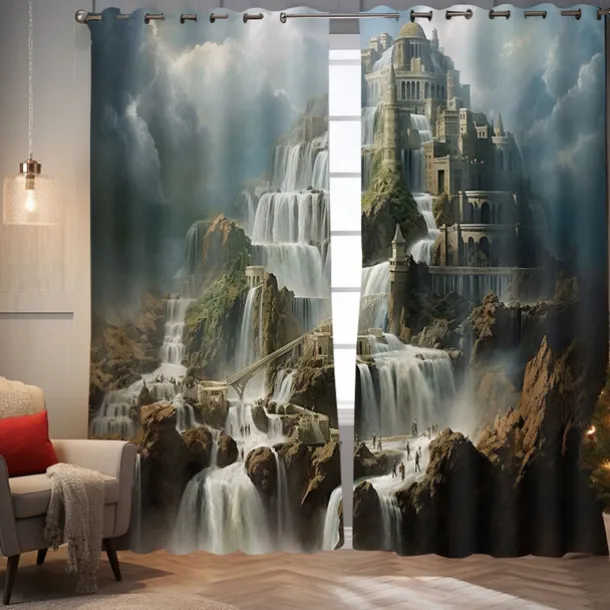 Blackout Curtains, Curtains for Bedroom Living Room Thermal Insulated Curtains, Window Treatments Patterned Drapes Panels