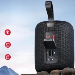 Bluetooth 5.3 IPX7 Waterproof Outdoor Speaker with Ultra-Loud Bass Stereo Sound, RGB Lights, TWS Dual Speakers Pairing, Supports USB Drive/TF-Card