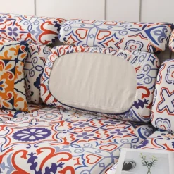 Bohemia Design Sofa Cover Stretch Sofa Seat Couch Cushion Slipcovers Boho Style, Anti-Slip Furniture Protector for Sectional 1/2/3/4 Seat Cover,L Shape Sofa Covers, Chaise Lounge Sofa Slipcover