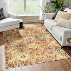 Bohemian Boho Area Rug Kitchen Mat Non-Slip Oil Proof Floor Mat Livingroom Rug Indoor Outdoor Mat Bedroom Decor Bathroom Mat Entrance Rug Door Mat