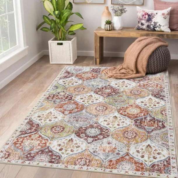 Bohemian Boho Area Rug Kitchen Mat Non-Slip Oil Proof Floor Mat Livingroom Rug Indoor Outdoor Mat Bedroom Decor Bathroom Mat Entrance Rug Door Mat