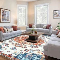 Bohemian Boho Area Rug Kitchen Mat Non-Slip Oil Proof Floor Mat Livingroom Rug Indoor Outdoor Mat Bedroom Decor Bathroom Mat Entrance Rug Door Mat