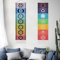 Bohemian Chakra Woven Tapestry Nordic Living Room Bedroom Home Decor Boho Tapestry Entrance Wall Hanging Tassel