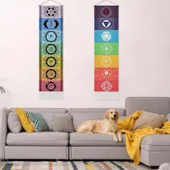 Bohemian Chakra Woven Tapestry Nordic Living Room Bedroom Home Decor Boho Tapestry Entrance Wall Hanging Tassel