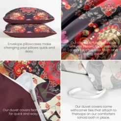 Bohemian Duvet Cover Set 100% Cotton Soft and Breathable Bedding Featuring Elephant Paisely Prints Lightweight and Durable Quilt Cover Comfortable for All Seasons Easy to Care