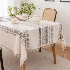 Bohemian Fringed Tablecloth