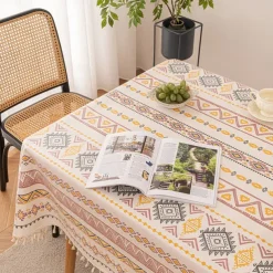 Bohemian Fringed Tablecloth