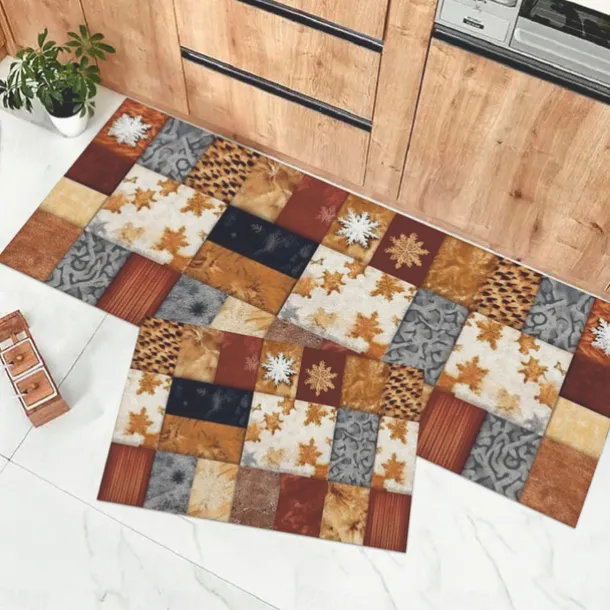 Bohemian Pattern Area Rug Kitchen Mat Non-Slip Oil Proof Floor Mat Livingroom Rug Indoor Outdoor Mat Bedroom Decor Bathroom Mat Entrance Rug Door Mat
