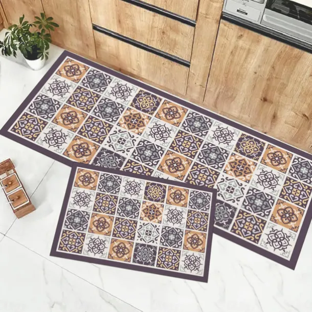 Bohemian Pattern Area Rug Kitchen Mat Non-Slip Oil Proof Floor Mat Livingroom Rug Indoor Outdoor Mat Bedroom Decor Bathroom Mat Entrance Rug Door Mat