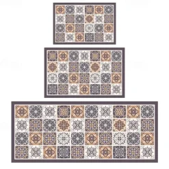 Bohemian Pattern Area Rug Kitchen Mat Non-Slip Oil Proof Floor Mat Livingroom Rug Indoor Outdoor Mat Bedroom Decor Bathroom Mat Entrance Rug Door Mat