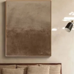 Boho Art Heavy Texture Painting hand painted Brown Abstract Art Nordic Art oil painting handmade Blue Brown Beige 3D Textured Art Original Painting Wall Art painting