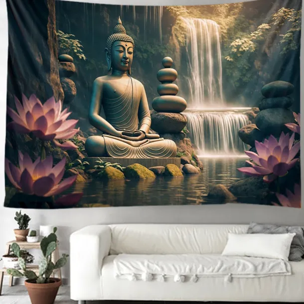 Boho Buddha Hanging Tapestry Wall Art Large Tapestry Mural Decor Photograph Backdrop Blanket Curtain Home Bedroom Living Room Decoration