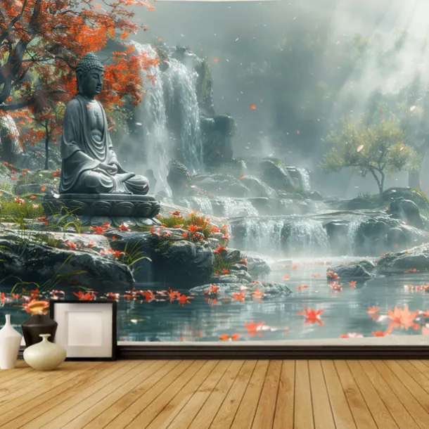 Boho Buddha Hanging Tapestry Wall Art Large Tapestry Mural Decor Photograph Backdrop Blanket Curtain Home Bedroom Living Room Decoration