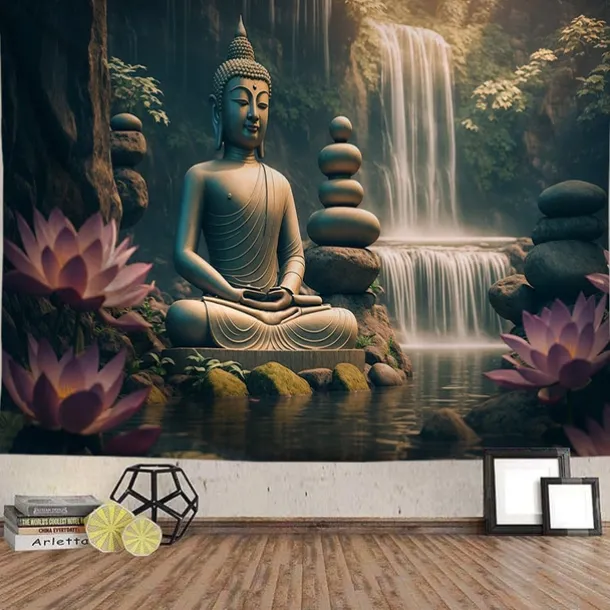 Boho Buddha Hanging Tapestry Wall Art Large Tapestry Mural Decor Photograph Backdrop Blanket Curtain Home Bedroom Living Room Decoration