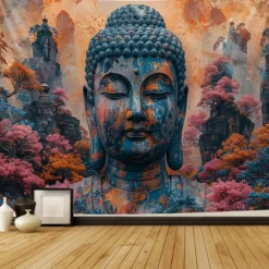 Boho Buddha Hanging Tapestry Wall Art Large Tapestry Mural Decor Photograph Backdrop Blanket Curtain Home Bedroom Living Room Decoration