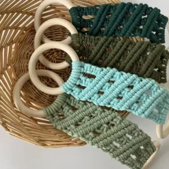 Boho Crochet Towel Ring, Mother's Day Gift Macrame Kitchen Towel Holder, Macrame Towel Holder Ring, Crochet Hanging Towels Loop Ring Knit Towel Hanger, Handmade Macrame Dish Towel Holder Decoration