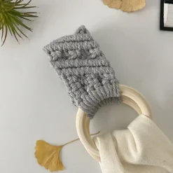 Boho Crochet Towel Ring, Mother's Day Gift Macrame Kitchen Towel Holder, Macrame Towel Holder Ring, Crochet Hanging Towels Loop Ring Knit Towel Hanger, Handmade Macrame Dish Towel Holder Decoration