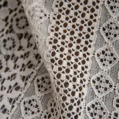 Boho Curtain 1 Panel White Farmhouse Curtain Drapes For Living Room Bedroom, Curtain for Kitchen Balcony Door Window Treatments With Tassels