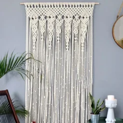 Boho Door Curtain Rod Pocket Valance Farmhouse Flower for Bathroom Hotel Kitchen Living Room Window Tier Curtain,Door Curatin, Girls Bedroom Cascade