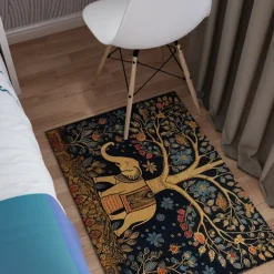 Boho Elephants Area Rug Kitchen Mat Non-Slip Oil Proof Floor Mat Livingroom Rug Indoor Outdoor Mat Bedroom Decor Bathroom Mat Entrance Rug Door Mat