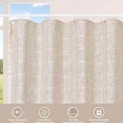 Boho Farmhouse Shower Curtain Set 180cm*180cm(70