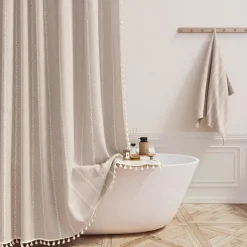 Boho Farmhouse Shower Curtain Set 180cm*180cm(70