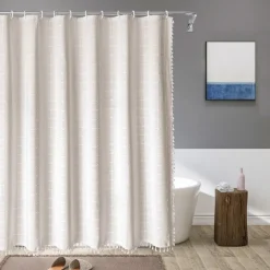 Boho Farmhouse Shower Curtain Set 180cm*180cm(70