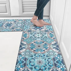 Boho Kitchen Rugs Anti Slip Door Mats for Kitchen Floor Kitchen Rugs and Mats Non Skid Waterproof Kitchen Runner Comfort Standing Mat