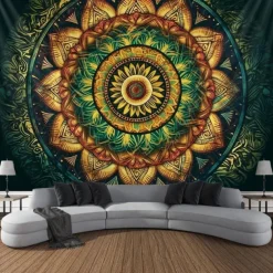 Boho Mandala Hanging Tapestry Wall Art Large Tapestry Mural Decor Photograph Backdrop Blanket Curtain Home Bedroom Living Room Decoration