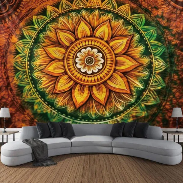 Boho Mandala Hanging Tapestry Wall Art Large Tapestry Mural Decor Photograph Backdrop Blanket Curtain Home Bedroom Living Room Decoration