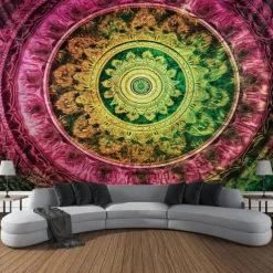 Boho Mandala Hanging Tapestry Wall Art Large Tapestry Mural Decor Photograph Backdrop Blanket Curtain Home Bedroom Living Room Decoration