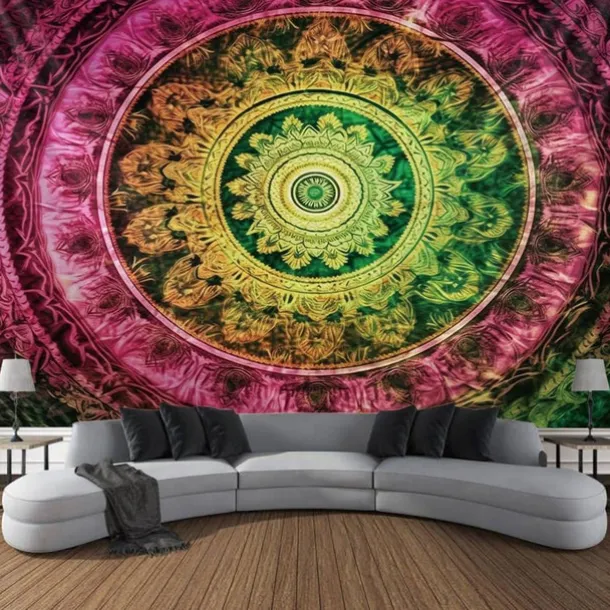 Boho Mandala Hanging Tapestry Wall Art Large Tapestry Mural Decor Photograph Backdrop Blanket Curtain Home Bedroom Living Room Decoration