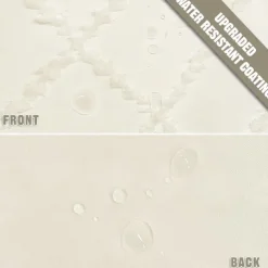 Boho White Woven Fabric Shower Curtain with Tassel 180cm 70