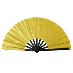 Boots on The Ground Fan Large Holographic Folding Hand Fan Line Dance Popping Fan, Clap Fans for Line Dancing Foldable Craft Holding Laser Colors Hand Fan